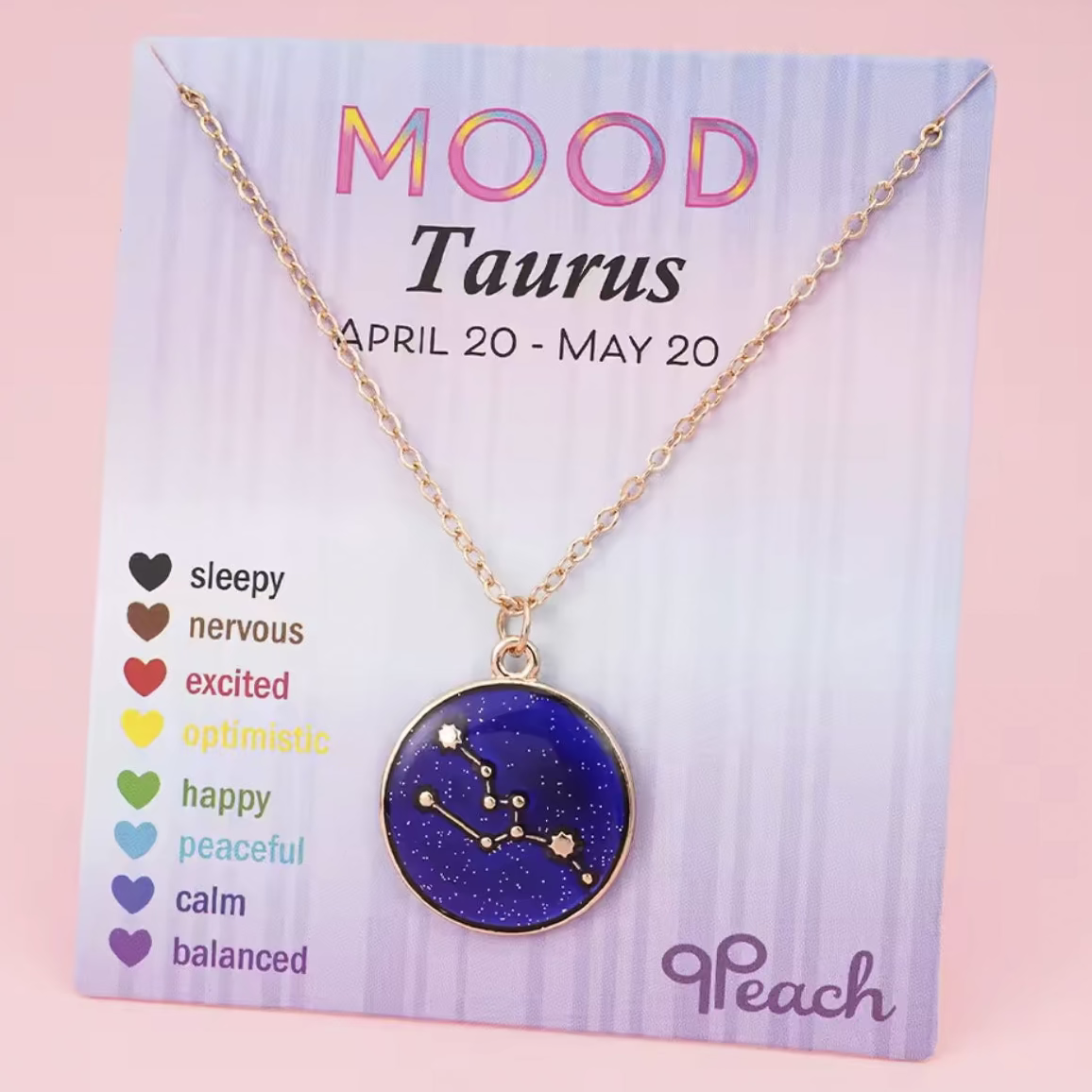 Zodiac Mood Necklace – Zodiac Star Sign & Constellation Pendant