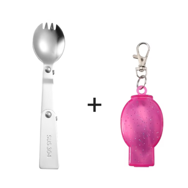 Spork Folding / Portable With Travel Storage Case