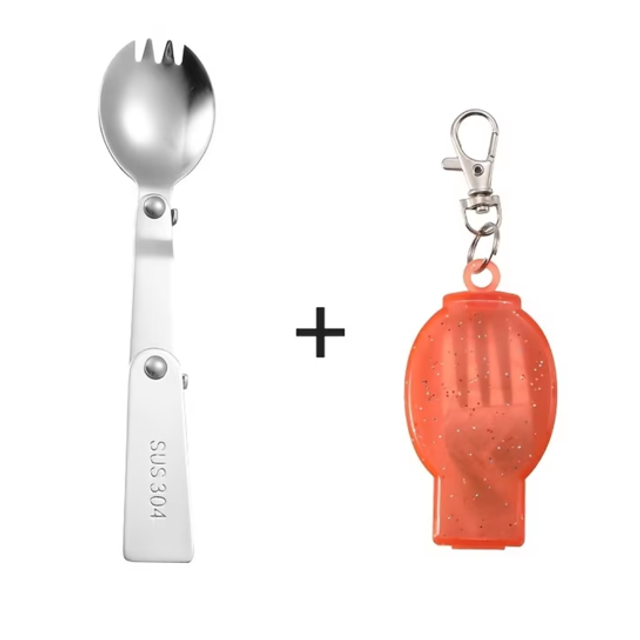Spork Folding / Portable With Travel Storage Case