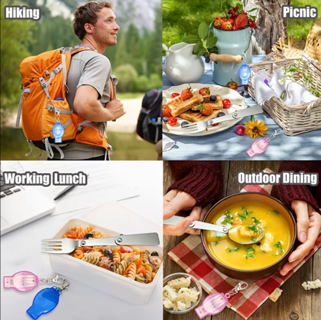 Spork Folding / Portable With Travel Storage Case