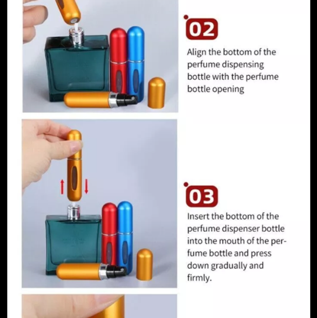 5ml Refillable Travel Perfume & Aftershave Atomiser – Random Colour