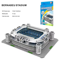 3D Santiago Bernabeu stadium miniature model, gray stadium with blue seating