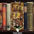 Miniature bookshelf insert kit with assorted vintage-style miniature books