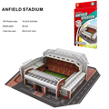 Anfield stadium miniature model with roofed stands and playing field