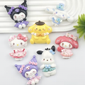 Assorted kawaii character resin figurines, pastel colors, cute face designs