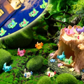 Kawaii mini axolotl figure set with colorful small animal figures